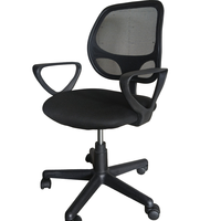 Chaise d'ordinateur confortable en maille noire personnalisée Offre Spéciale avec accoudoir design pivotant à bascule pour la maison ou le bureau style moderne