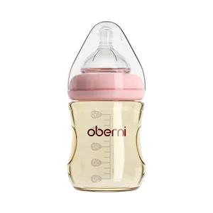Oberni cung cấp chai bé hoàn thành 0-6 tháng bé sơ sinh PPSU bú bình với chiều rộng cổ Supper Núm vú mềm