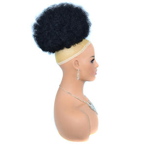10 pouces énorme grand cordon <span class=keywords><strong>chignon</strong></span> mat haute température fibre synthétique afro bouffée moelleux rouleau explosif perruque <span class=keywords><strong>de</strong></span> cheveux africains - Product Image 5