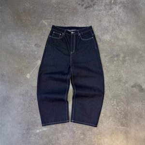 Jeans japonais sur mesure pour hommes <span class=keywords><strong>avec</strong></span> cristaux ou motif <span class=keywords><strong>croix</strong></span> bleue sur pantalon en denim brut - Product Image 1