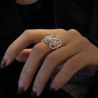 Bague ouverte torsadée serpent, nouvelle mode chinoise, personnalité simple, réglable, bijoux pour femme, cadeau pour usage quotidien
