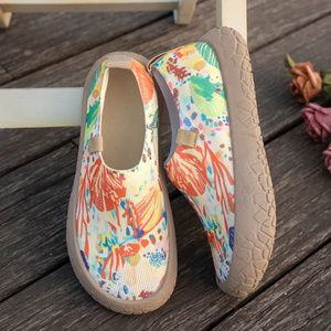 Zapatillas <span class=keywords><strong>de</strong></span> moda casuales <span class=keywords><strong>de</strong></span> diseñador para mujer, <span class=keywords><strong>de</strong></span> punta ancha, planas, sin cordones, ligeras, para caminar al aire libre, venta al por mayor - Product Image 6