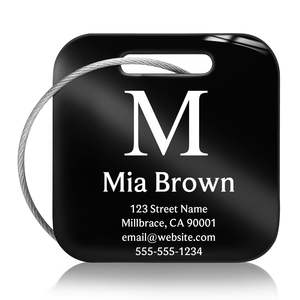 Etiqueta de Equipaje de Metal Personalizada, Creativa, de Aluminio, Resistente al Agua, Moderna, Portátil, con Nombre, Antipérdida, para Viajes - Product Image 2