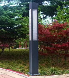 Outdoor <b>LED</b> Garden <b>Light</b> Post Iron Body Acrylic Shade 2700K Soft Warm White IP65 Weatherproof <b>Motion</b> <b>Sensor</b> Control Solar - Product Image 3