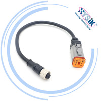 Produsen kabel kustom kabel konektor M12 2 3 4 5 6 8 12 tiang sinyal kawat DAYA set kabel IP67 Harness Sensor
