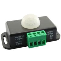 Coolcam — interrupteur de capteur de mouvement PIR, à réglage automatique, 12V, 24V, 8a, détecteur infrarouge IR, pour bande lumineuse LED