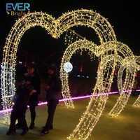 Éclairage LED extérieur étanche en forme de cœur, indice de protection IP65, pour décorations d'Halloween, de Noël et de mariage, avec télécommande