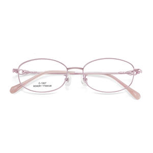 Lunettes de vue Danyang pour femmes, monture ovale intégrale en titane à mémoire de forme C-1957, verres en acrylique légers - Product Image 1