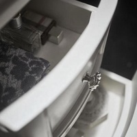 2025 Usine OEM Français De Luxe Antique PVC Salle De Bains Coiffeuse Salle De Bains Armoire Vanité avec Simple Lavabo et Miroir