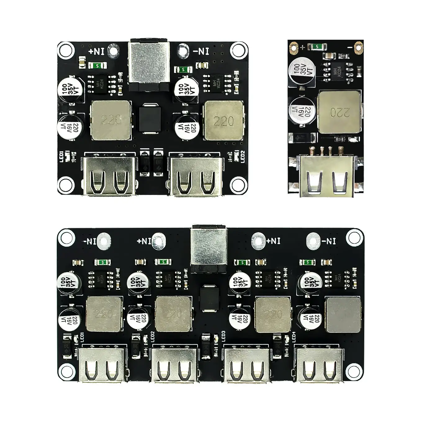 USB QC3.0 QC2.0 USB DC-DCバックコンバーター充電降圧モジュール6-32V 9V 12V 24Vから高速急速充電器回路基板5V