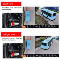Système de caméra 360° 3D AHD 1080P 4K avec détection IA sur 4 côtés et enregistreur de stationnement pour bus, camion, SUV