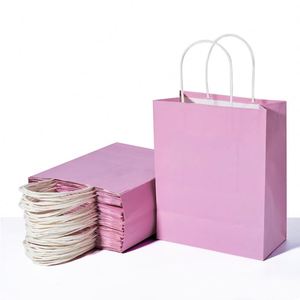 Bolsa de Papel Kraft de Color Reciclable con Grabado en Relieve, Impresión Personalizada con Logotipo Empresarial para Supermercados, Tiendas de Ropa y Compras - Product Image 3