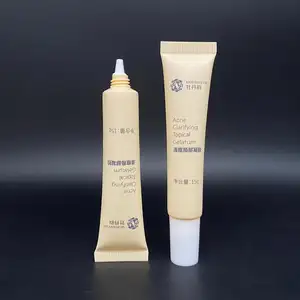 empty squeeze soft PE plastic bottle container 15 ml cosmetic tube with nozzle tip for make up cream gel packaging