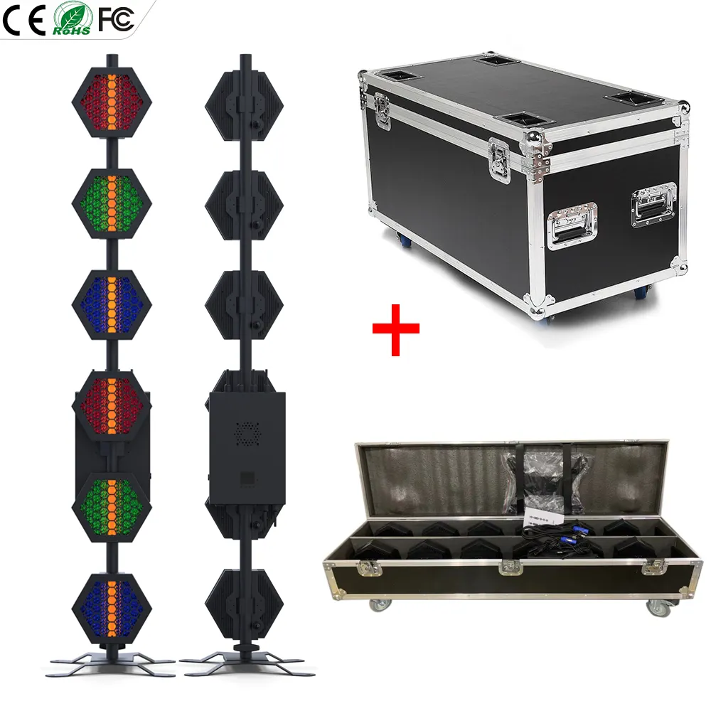 TIITEE Portman P2 LED RGB 6x60w Show Licht Party Event Streifen Retro Strobe Bühne Hintergrund licht Retro Blitzlicht Bühnen effekt