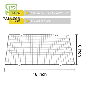 <span class=keywords><strong>Grille</strong></span> <span class=keywords><strong>de</strong></span> <span class=keywords><strong>refroidissement</strong></span> noire antiadhésive en maille métallique dense, outil <span class=keywords><strong>de</strong></span> cuisson pour la dissipation <span class=keywords><strong>de</strong></span> la chaleur, accessoires <span class=keywords><strong>de</strong></span> barbecue pour gâteaux et pains - Product Image 2