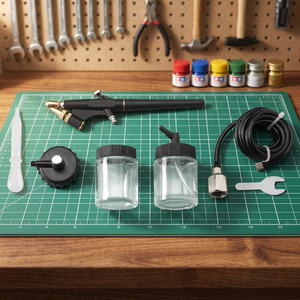 Aerógrafo FERVI Mini Recargable por Gravedad, de Cobre Metálico, para Decoración de Pasteles y Uñas, Tipo Compresor, 0.41kg - Product Image 2