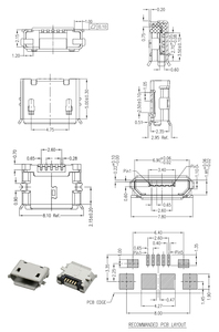 Điện Thoại Di Động Micro USB Jack Nối Loại B 2.0 Sạc Pin Nối Cho Điện Thoại Android Charger - Product Image 3