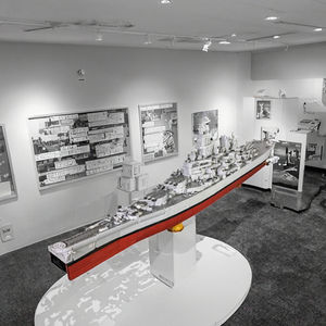 LuHu MOC classe Lowa incrociatori marittimi giocattolo di plastica <span class=keywords><strong>USS</strong></span> Iowa BB-61 & <span class=keywords><strong>USS</strong></span> Missouri BB-63 regalo di modelli di corazzate - Product Image 2