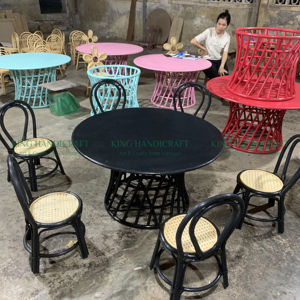 Une touche naturelle et unique à votre décor de fête d'événement en rotin tissé à la main et ensemble de table pour la fête des enfants - Product Image 2