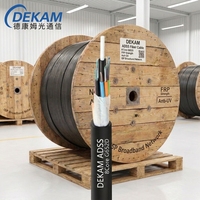 Kabel Serat Optik DEKAM 8Core ADSS G652D Loose Tube FRP Strength Anti UV Outer Sheath untuk Jaringan Broadband ISP