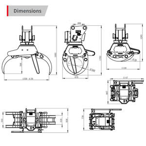 XUVOL Diesel Powered Excavator Wood Grapple <b>Saws</b> Hydraulic Log Grab <b>Saw</b> Steel Timber Rotating <b>Saw</b> Condition Used Core Motor Pump - Product Image 6