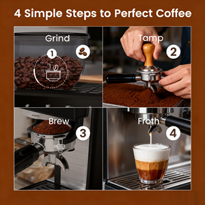 Commercial Dual Thermoblock <b>Espresso</b> Machine 58mm Integrated 15Bar Pump Coffee High-Pressure System Produces Rich With 15 - Product Image 2
