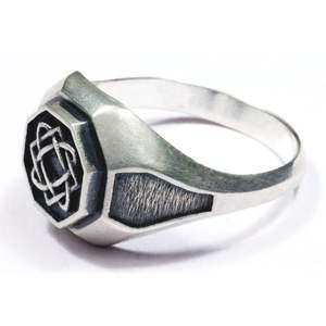 Joyería de plata esterlina 925S Anillos para hombre Negro Onlymale Anillo de diamante Anillo de ónix negro Joyería de fábrica de papá - Product Image 4