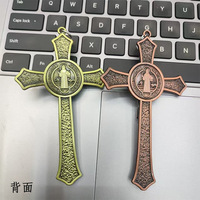 11.8x7cm Crucifix Grande Croix Pendentif Crucifix Catholique Religieux Jésus Pendentif pour Bijoux Porte-clés Fabrication