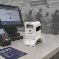 Lecteur de codes-barres omnidirectionnel Datalogic Gryphon 4400, résolution 4 mil, scanner mains libres pour bibliothèque et entrepôt