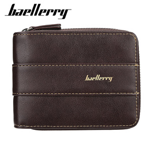 Baellerry <b>Men's</b> Short <b>Wallet</b> Pu Leather Multi Card Slot Zipper <b>Wallet</b> <b>For</b> Everyday Use - Product Image 5