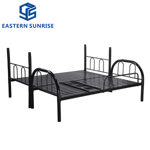 <span class=keywords><strong>Letto</strong></span> a <span class=keywords><strong>Castello</strong></span> in Metallo Nero con Ringhiera di Sicurezza e Scala Laterale per Uso in Dormitorio - Product Image 2