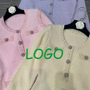 Nuovo maglione caldo personalizzato autunno e inverno stile Business abiti lunghi in maglia da donna