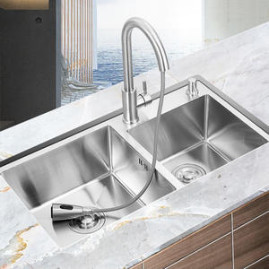 Fregadero Doble de Cocina de Acero Inoxidable 304 con Escurridor, Fácil de Limpiar y Duradero - Product Image 6