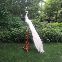 Nouvelle plume blanche imitée de paon en queue, décorations de mariage, accessoires de performance sur scène, échantillons de décoration de nouvelle pièce, paon blanc