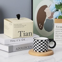 Tasses à café et tasses à thé modernes en céramique, style nordique minimaliste, personnalisables pour couple, compatibles micro-ondes et lave-vaisselle, vente en gros directe usine