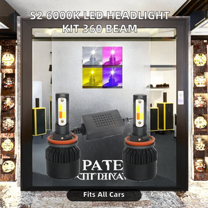 ชุดไฟรถยนต์ S2 6000K 12V พร้อมชิปสโคปใหม่9005/9003 H11/H7/HB3/H4ไฟหน้า LED ยานยนต์ลำแสง360องศา - Product Image 2