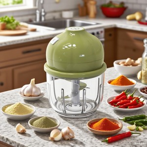 Ningbo Electric Garlic Grinder 280W Plastic Housing Mini <b>Food</b> <b>Processor</b> For Garlic Peeling Mincing And Paste Making - Product Image 3