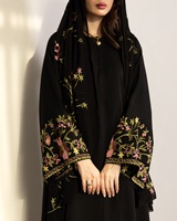 Abaya de Dubaï, élégante, modeste, luxueuse, brodée à la main, en polyester, longueur cheville, manches longues, coupe ample, robe musulmane, vêtements pour femmes