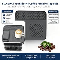 Tapis antidérapant en silicone en forme de L pour machine à expresso, protection imperméable pour plateau anti-goutte, tapis de travail de qualité alimentaire pour comptoir de bar à café