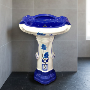 Lavabo rond en céramique Sterling Vitrosa avec piédestal complet, articles sanitaires commerciaux pour salle de bain - Product Image 2