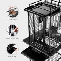 Cage à oiseaux carrée en métal avec support, 1 types, cage pour animaux domestiques, échantillon pour oiseaux bouclés, vente d'usine
