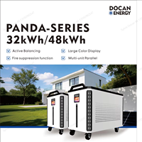 Système de stockage d'énergie domestique haute capacité 48 kWh avec extincteur intégré, disjoncteur 200A, batterie intelligente Wifi Lifepo4