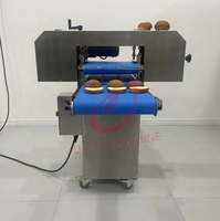 Trancheuse à pain à sandwich horizontale à grande vitesse, machine à couper les pains en deux, trancheuse automatique pour hamburgers et hot-dogs