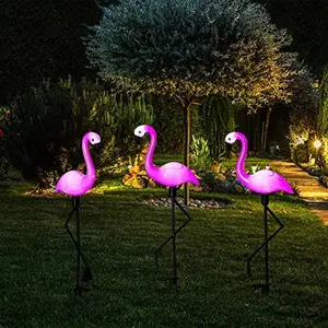 Meistverkaufte Outdoor Rasen-Led-Lampe Hofdekoration Solargarten rosa Flamingo-Licht Solar-Gardenlicht