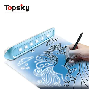 Newest Children Colorful Magic DIY Painting Toys Creative Art Drawing With LED Light Activity Educational Toys For Kids Learning