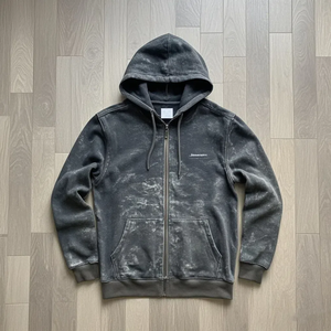 Luckpanther Wholesale Vintage Style Zip up Streetwear <strong>Black</strong> Sweatshirts Sun Fade Distressed <strong>Hoodie</strong> for Men - Product Image 3
