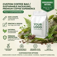 YOUYI Sachet de café à fond plat PET/AL/PE avec valve de dégazage, fermeture éclair refermable, haute résistance, opaque, qualité alimentaire, sans BPA, OEM ODM