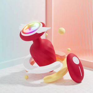 New Arrived Light Anal Butt Plug <b>Vibrators</b> <b>Remote</b> <b>Control</b> 12 Vibrations Silicone ABS Material Angel Wings Base Fantasy Sex Toys - Product Image 5