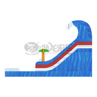 Toboggan aquatique gonflable commercial avec piscine – Vente en gros directe usine pour les entreprises de location de matériel événementiel