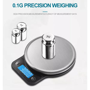 सबसे ज्यादा बिकने वाले एलसीडी डिस्प्ले राउंड स्टेनलेस स्टील बेकरी बैलेंस इलेक्ट्रॉनिक वेट स्केल फूड थोक डिजिटल रसोई स्केल - Product Image 5